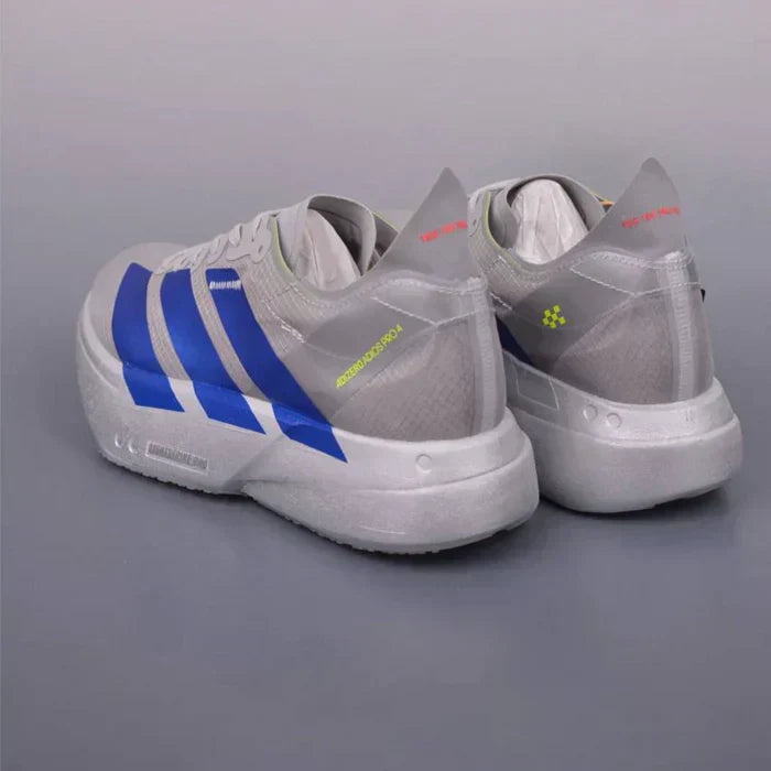 Adidas Adizero Adios Pro 4 - Cinza Metalico/Azul